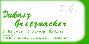 dukasz gritzmacher business card